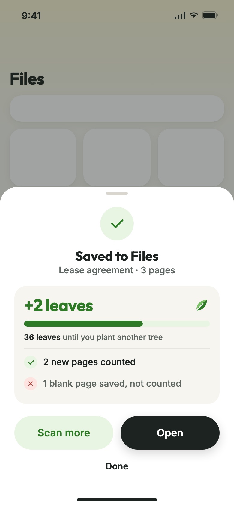 A scan saved as a PDF